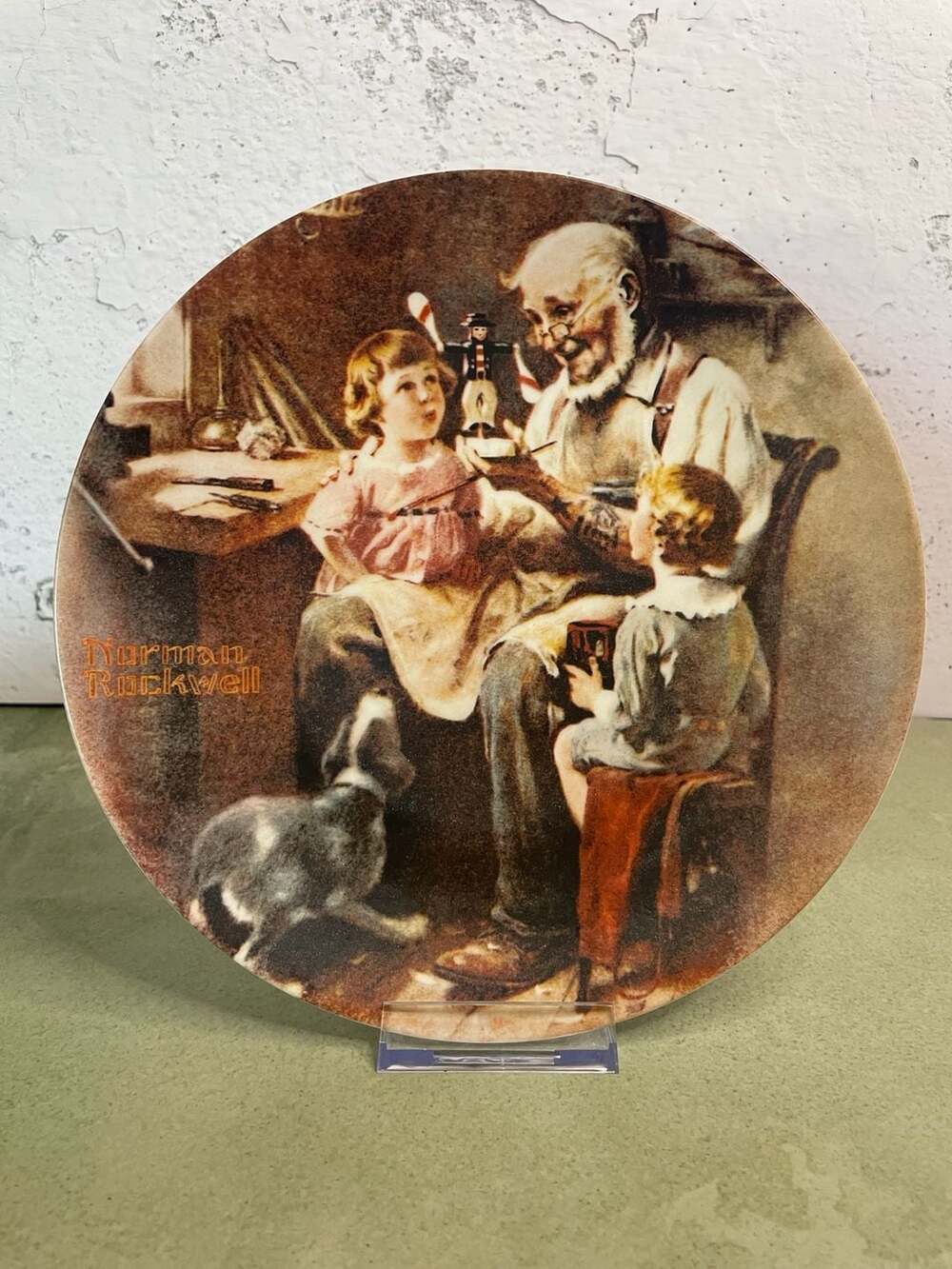 Knowles Norman Rockwell The Toy Maker 1977 Collector Plate